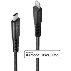 LINDY USB-C to Lightning cable, black, 0.5m, reinforced - Lindy