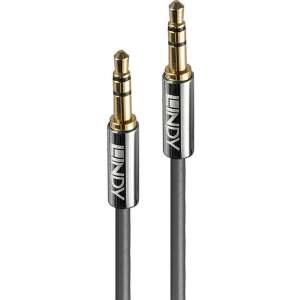 LINDY 3M 3.5mm-es audio kábel, króm vonal, szürke, 3 méter - Kábel