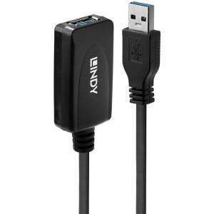 Lindy 43155 USB 3.2 Gen 1 extension cable, 5 meters, black - Data Cable