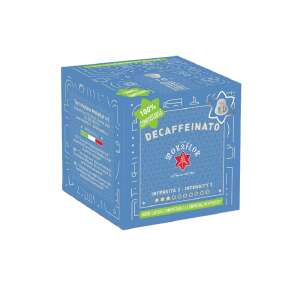 Capsule de cafea Mokaflor Decaffeinato, 10 capsule, compatibile cu Nespresso, decafeinate, amestec Arabica și Robusta, cremos, intensitate scăzută - Pernă de cafea și capsulă de cafea