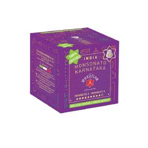 Capsule de cafea Mokaflor India Monsonato Karnataka, 10 capsule, compatibile cu Nespresso, intensitate 9, 100% compostabile - Pernă de cafea și capsulă de cafea