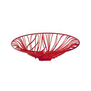 Плодова купа от червена пластмаса Casa Bugatti Flora, 40 cm в диаметър - Casa Bugatti