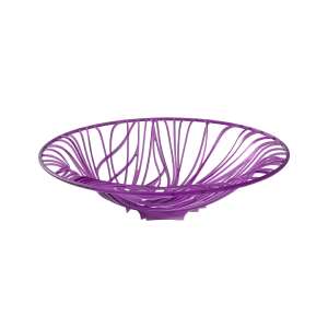 Плодова купа Casa Bugatti Flora, лилава, от пластмаса, с диаметър 40 cm - Casa Bugatti
