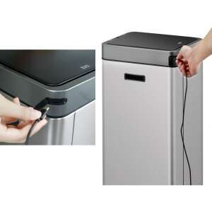 EKO Mirage Slim Sensor trash can, charging port, stainless steel, modern kitchen - Furniture