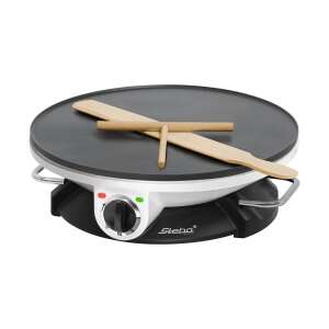 Steba CR 32 electric pancake maker with wooden spatula, 32cm diameter, black - Steba