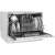 Exquisit GSP206-030D mosogatógép nyitott ajtóval, betöltött edényekkel