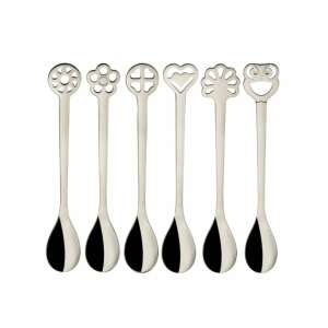 Casa Bugatti Portafortuna coffee spoons, set of 6, stainless steel, silver - Cutlery