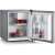 Severin S8878 mini fridge with food and drinks inside, showing the storage capacity and organization