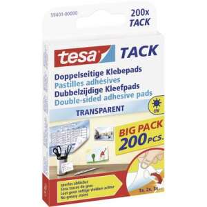 Tesa Tack® doppelseitige Klebepads, transparent, Großpackung mit 200 Stück - Bürobedarf