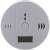 Retlux RDT 301 carbon monoxide detector, white, front view, with warning label