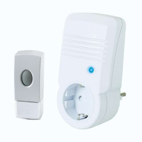 HOME vezeték nélküli csengő, fehér, 230V, 100m hatótávolság