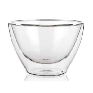 Duplafalú üvegtál, 370 ml, átlátszó, desszertek, saláták, nassolnivalók és egyéb ételek tálalására - Banquet