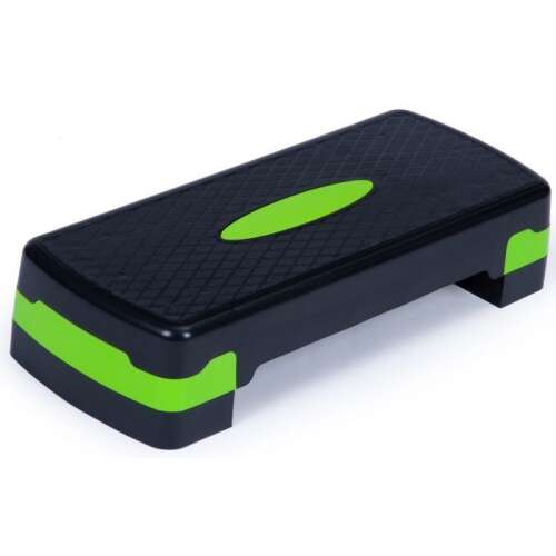 ModernHOME adjustable step platform with non-slip surface, black and green