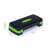 ModernHOME adjustable step platform with non-slip surface, black and green, dimensions