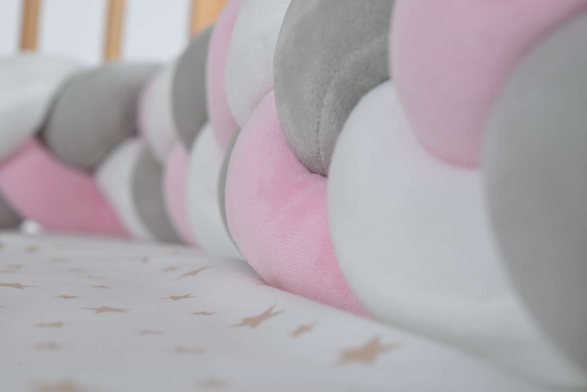 Cangaroo Braidy kiságy rácsvédő pink/szürke 