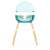 Ecotoys 2-in-1-umwandelbarer Hochstuhl mit abnehmbarem Tablett in Blau