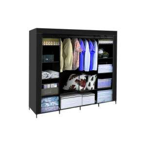 Praktikus Szövet Gardrób - 170x170cm - Fekete