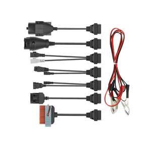 8 piece OBD2 adapter cable set for BMW, Mercedes, Audi, Opel, Fiat, Citroen, Peugeot cars - Automotive tool