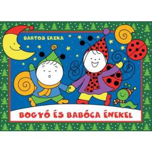 Bogyó és Babóca énekel Buchcover mit den Charakteren Bogyó und Babóca in einer winterlichen Umgebung