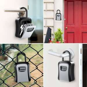 Seif pentru chei - cârlig blocabil - metal - 170 x 95 x 40 mm 105922510 - Sonerii și Seifuri de securitate