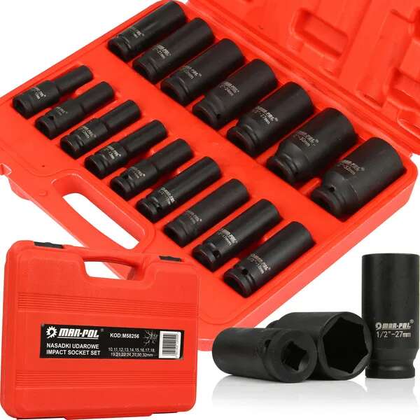 MAR-POL gépi dugókulcs 1/2" 10-32 mm 16 db M58256