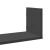 vidaXL Fekete Fali Polc Sarok Részlet