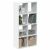 Fa Könyvespolc - 8 Rekeszes - Fehér - 69,5x29x137,5 cm 172339528
