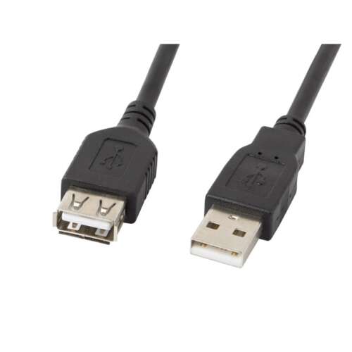 Lanberg USB 2.0 A do A żeński przedłużacz, 70cm, czarny