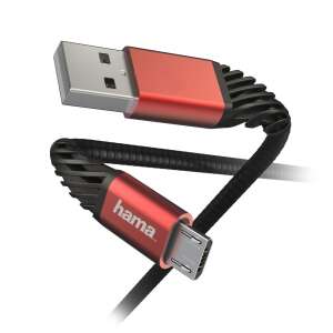 Kabel USB Hama Extreme, USB 2.0, 1,5 m, USB A do Micro-USB B, czarny i czerwony - Kabel USB