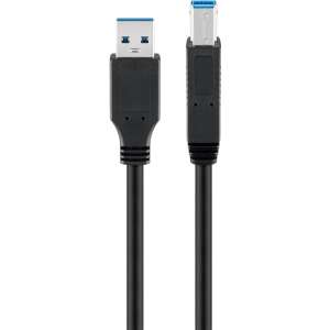 Cablu imprimantă Goobay 93654 USB-A la USB-B 3.0, negru, 3 metri - Cabluri de date