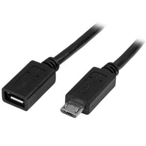 StarTech.com USBUBEXT50CM USB 2.0 Micro-USB B kábel, 0,5m, fekete - Startech