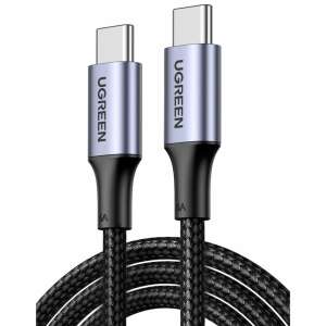 Kabel Ugreen USB-C do USB-C, 1 metr, czarny pleciony przewód - Ugreen