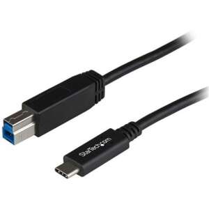 StarTech.com USB 3.2 Gen 2 (3.1 Gen 2) USB C - USB B kábel, 1 méter, fekete - Adatkábel