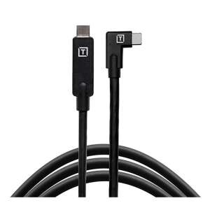 Tether Tools CUC15RT-BLK USB 3.2 Gen 1 (3.1 Gen 1) 4,6 m USB C Kabel, schwarz, rechtwinkliger Stecker - Tether Tools