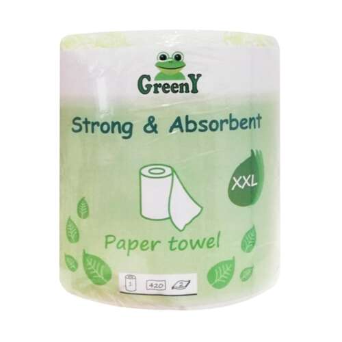 Greeny 500 XXL Papírtörlő tekercs, 2 rétegű, erős és nedvszívó