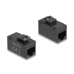 Delock Keystone modul RJ45 - RJ45 Cat6A UTP fekete - PCI hálózati kártya