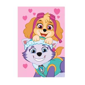 Pătură roz Paw Patrol cu Skye și Everest, 100x150 cm - Mancs Őrjárat