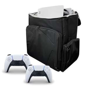 Timeless Tools PS5 and Xbox console backpack, black, with console and controllers inside - Timeless Tools