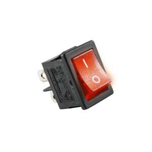 Home STV 05 illuminated rocker switch, 2 circuits - 2 positions, 250 V, 6 A, red - Light Switch