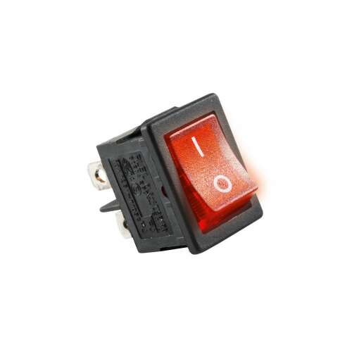 Home STV 05 illuminated rocker switch, 2 circuits - 2 positions, 250 V, 6 A, red