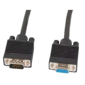 Kabel VGA Lanberg CA-VGAC-10CC-0050-B+ 5M, złącza VGA (D-Sub) męskie i żeńskie - Kabel VGA