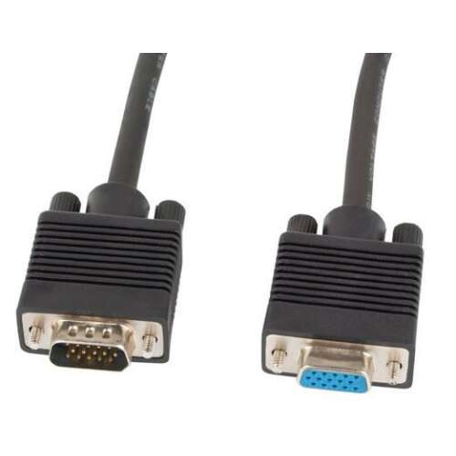 Kabel VGA Lanberg CA-VGAC-10CC-0050-B+ 5M, złącza VGA (D-Sub) męskie i żeńskie