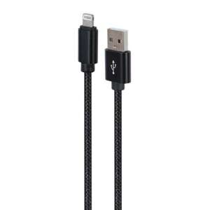 Schwarzes Lightning-Kabel mit USB-Stecker, 1,8 m - Gembird