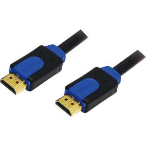 HDMI кабел LogiLink CHB1105 5 метра, черен и син, със златни конектори - Logilink