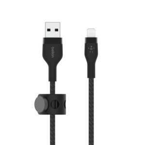 Belkin 3 Meter schwarzes geflochtenes Lightning-Kabel mit USB-A-Stecker - Lightning-Kabel