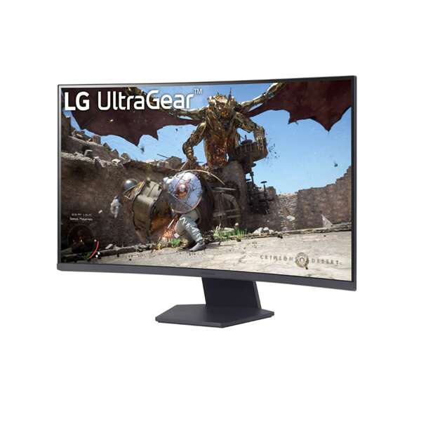 LG UltraGear 32GP60QC-B ívelt Gaming Monitor - 31,5"