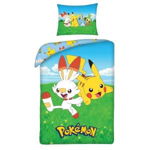 Pokemon ágynemű szett Pikachu és Scorbunny mintával, 140x200cm paplanhuzat és 70x90cm párnahuzat - Ágynemű - ifjúsági és felnőtt