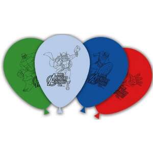 Set of 4 Avengers latex balloons, featuring Hulk, Thor, Captain America, and Iron Man - Balloon