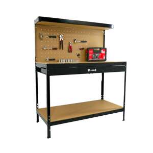 GardenLine workbench with drawer, pegboard, and shelf - Workbench
