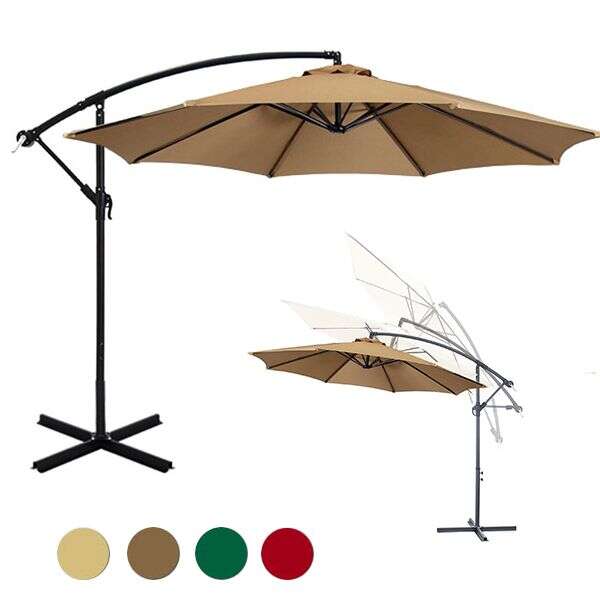 Závesný slnečník, 2,7m, červený